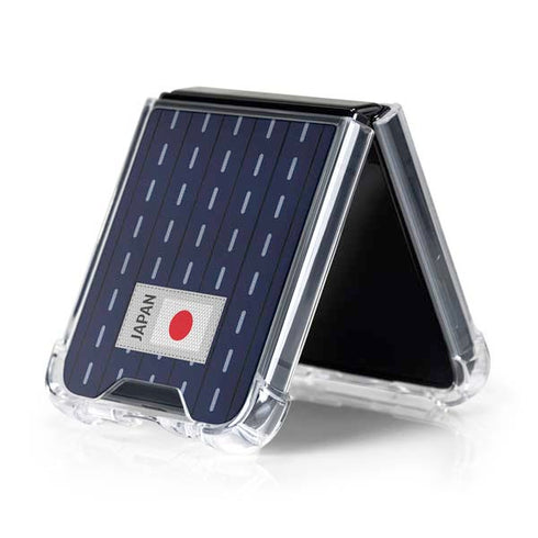 Japan Soccer Flag Galaxy Z Flip5 5G Clear Case